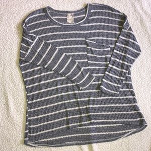 2/$20 Blu Pepper Striped Waffle Knit Sweater